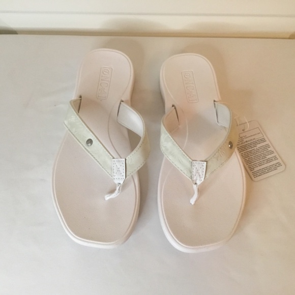 NWT ONCAI White Yoga Mat Thong Sandals With Orthotic Rubber Soles Size 9 - Picture 6 of 10
